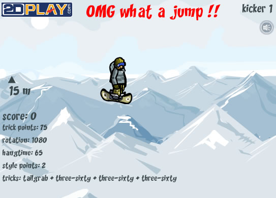 Screenshot vom Programm: Snowboard Stunts